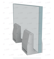 SD 16B Bracket with Side Cap for Aluminum Glass Railing Installation, Premium Support Bracket for Balcony and Staircase, Durable Finish, Secure Fit for Modern Architectural Projects 